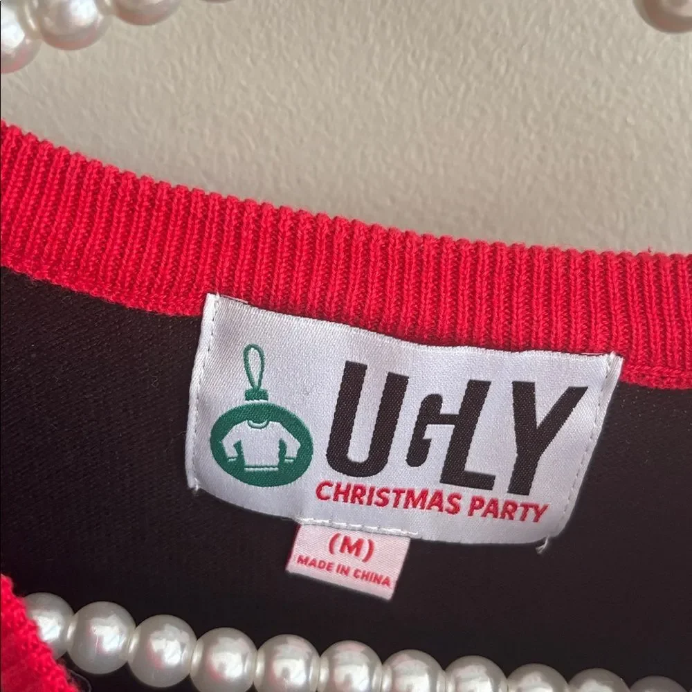 Ugly Christmas sweater Unisex Golfing Santa funny Size medium Christmas party